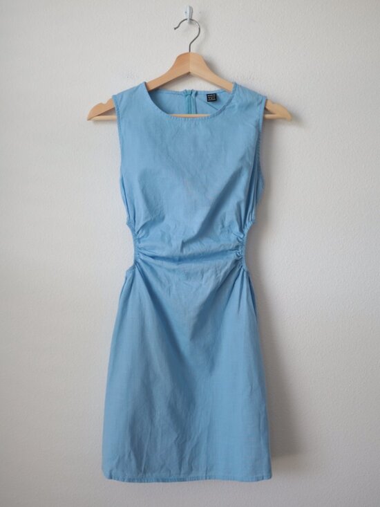 Dresses & Skirts - Cotton Waist Cutout Ruched Dress | S